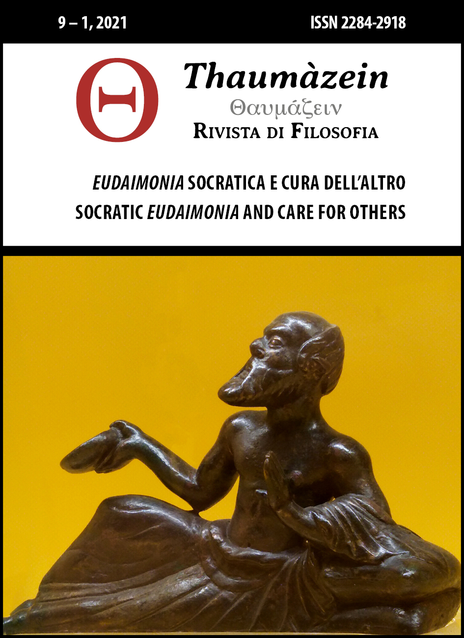 					View Vol. 9 No. 1 (2021): Eudaimonia socratica e cura dell’altro | Socratic Eudaimonia and Care for Others
				